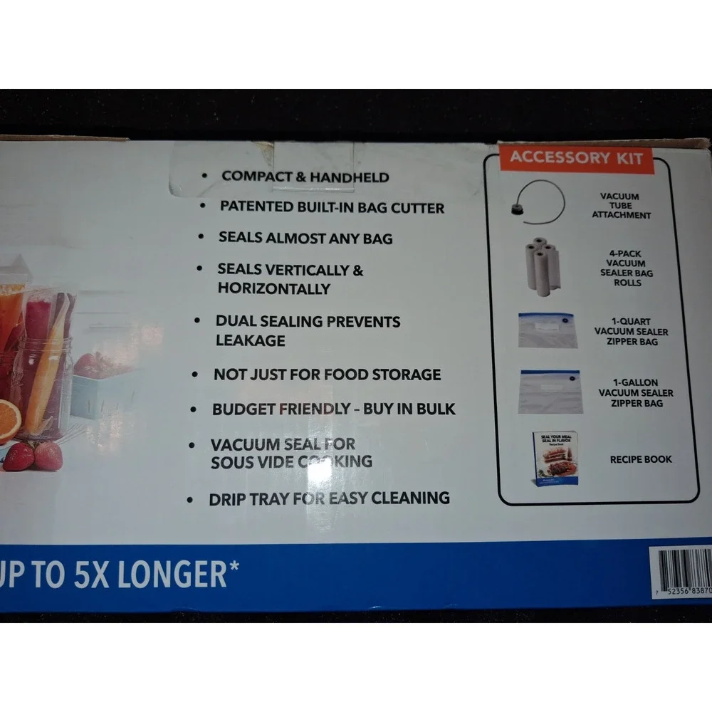 Power-XL Duo NutriSealer Food Vacuum Sealer New Complete New.
